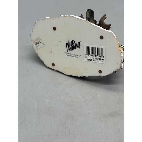 Wild Animals Moose Figurine With Snowy Trees Winter Scene Used READ - Picture 7 of 8